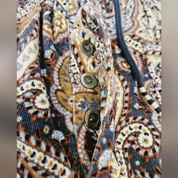 Free People Paisley Ankle Pants - Blue and Brown - Picture 7 of 16